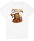 Nostalgisk illustration av fundersam björn med ballonger – grafisk t-shirt