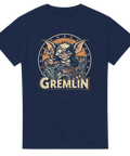 Vintage badge-design med en busig varelse och skiftnyckel – rolig t-shirt