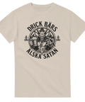 Satanistisk estetik med texten Drick bärs älska satan – mörk humoristisk t-shirt