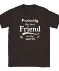 Chokladbrun t-shirt som present till din bästa vän