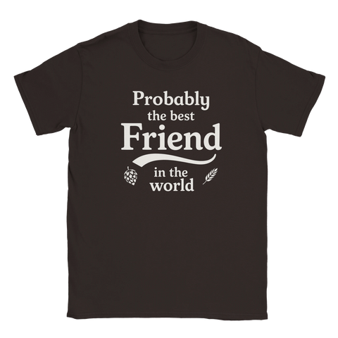 Chokladbrun t-shirt som present till din bästa vän