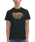 t-shirt med texten matte - det enda ämnet som räknas med retro färger