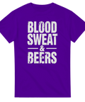 Rå typografi med budskapet Blood Sweat & Beers – t-shirt med attityd