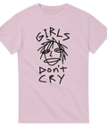 Minimalistisk graffiti-design med ett charmigt ansikte och citat – rosa t-shirt