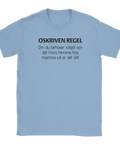 Rolig text-t-shirt – oskriven regel