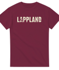 Vintage Lappland-text med ren-silhuett i bokstaven L – grafisk t-shirt