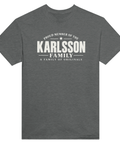 Gråmelerad t-shirt med texten Karlsson – A Family of Originals