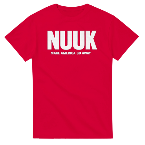 T-shirt NUUK med teksten NUUK ER NOK og America Go Home