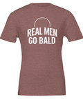 Ljungfärgad t-shirt med självironisk illustration för män utan hår
