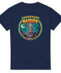 Färgstark illustration av en Midnight Pal i månsken – retro t-shirt med attityd