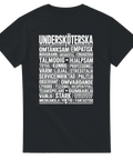 T-shirt med ordet Undersköterska och egenskaper som omtänksam, hjälpsam och lyhörd