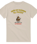 Tecknad bajs-emoji med ordvits om polisen – humoristisk t-shirt design