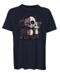 Illustration av tre mörka streetwear-karaktärer med creepy cute estetik