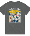 Roligt motiv av en semesterfirande mås vid Böda Sand – grå t-shirt