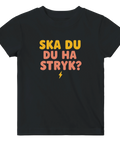Svart t-shirt med provokativt textmotiv för bebisar med karaktär