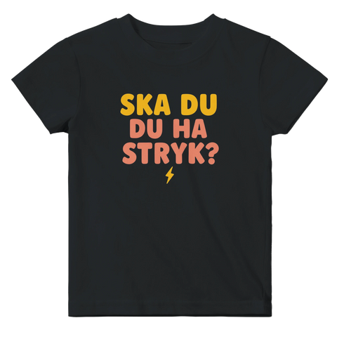 Svart t-shirt med provokativt textmotiv för bebisar med karaktär