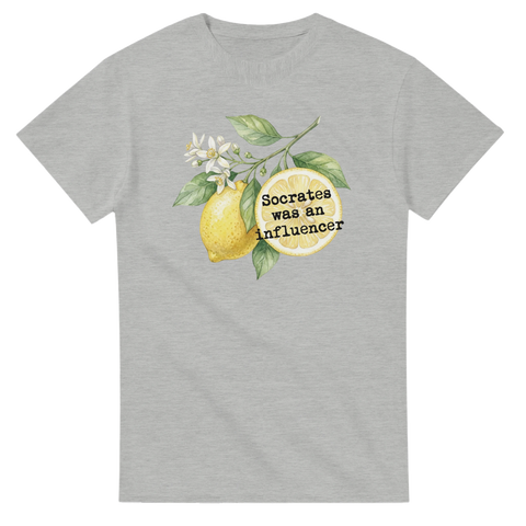 Klassisk botanisk konst möter modern satir i ett unikt motiv – grafisk t-shirt