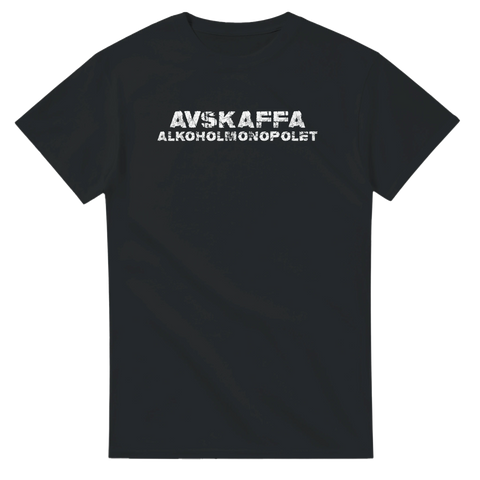 Kaxigt citat-tryck om alkoholpolitik i vit distressed stil – t-shirt