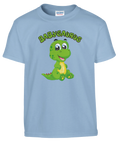 Grafiskt motiv av en liten söt dinosaurieunge – lekfull barnt-shirt