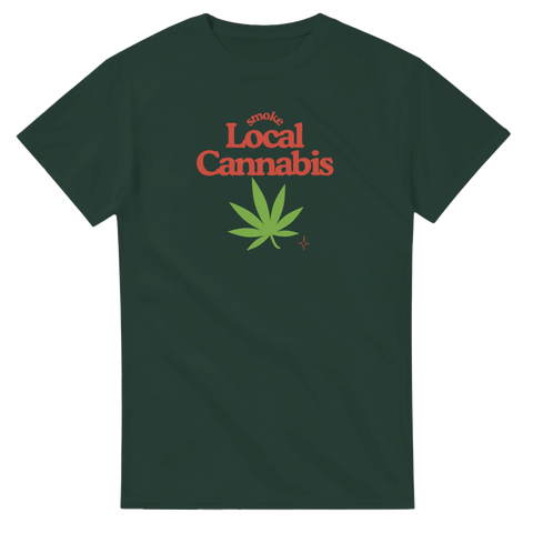 Weed t-shirt Local Cannabis med marijuana-bladmotiv