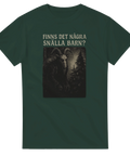 Grön t-shirt med julbocken och texten Finns det några snälla barn