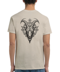 Goat Sigil t-shirt med bock och geometrisk symbolik – beige