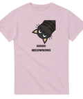 Rolig T-shirt med katt och texten Good Meowning