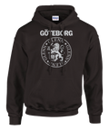 Brun hoodie med texten “GÖTEBORG” och ett lejonemblem med namnet GLENN