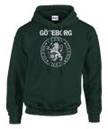 Grön hoodie med texten “GÖTEBORG” och ett lejonemblem med namnet GLENN