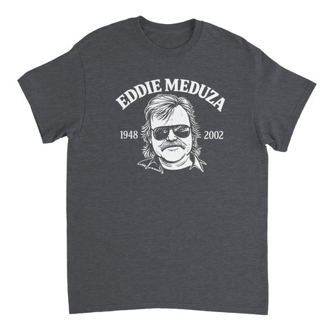 Grå t-shirt med raggarkungen Eddie Meduza