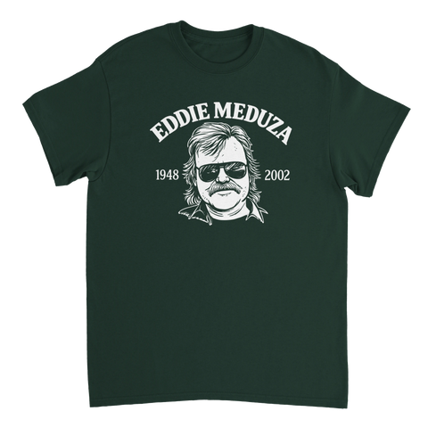 Mörkgrön t-shirt med raggaren Eddie Meduza