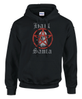 Hail Santa hoodie med tomte och pentagram – svart