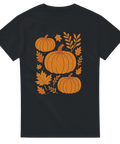 T-shirt med halloweenpumpor och höstig känsla med löv. 