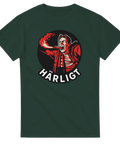 Mörkgrön t-shirt med motiv av Fidde Holmberg och texten Härligt