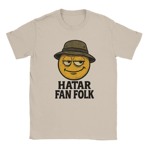 Rolig t-shirt med emoji och texten "Hatar fan folk"