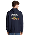 Hoodie med abborre och texten Perch Pro för sportfiske