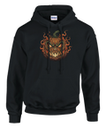 Halloween hoodie med skräckmotiv pumpa