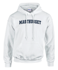 Hoodie med college-inspirerad text "Masthugget" för stadsdelen i Göteborg. 