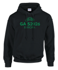 svart hoodie med grön text opa opa gais 2026 europa