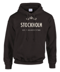 Hoodie med Stockholm-motiv och tre kronor