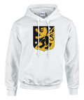 Hoodie med Västergötlands landskapsvapen – gyllene sköld och svart lejon