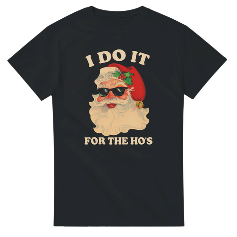 Rolig jultröja med cool tomte och text – I Do It For The Ho’s