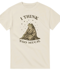 I Think Too Much t-shirt – beige med tänkande groda
