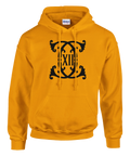 Karl XII Namnchiffer hoodie med svart monogram – gul