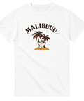 T-shirt med spöke och parodi på Malibu