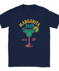 Marinblå t-shirt med neonmotiv av margaritaglas och texten Margarita Club Since ’89