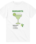 T-shirt med margaritaglas och drinkrecept