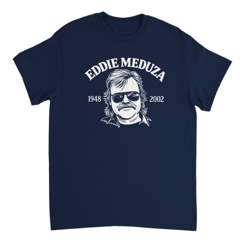 Marinblå t-shirt med Eddie Meduza Errol Norstedt