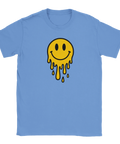 T-shirt med konstnärlig smält smiley – trendigt streetwearmotiv med lekfull och urban känsla.