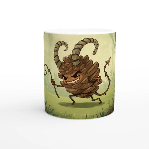 Mugg från Shirtys kollektion av trolldemoner. En kotte med bockhorn. 